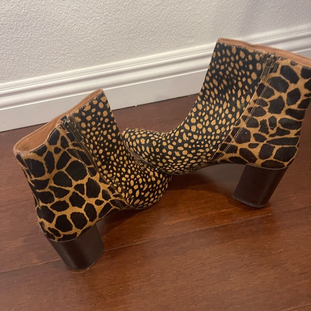 guc madewell fiona Giraffe Print spot mix calf hair toffee multi Boots 7 - Picture 6 of 14